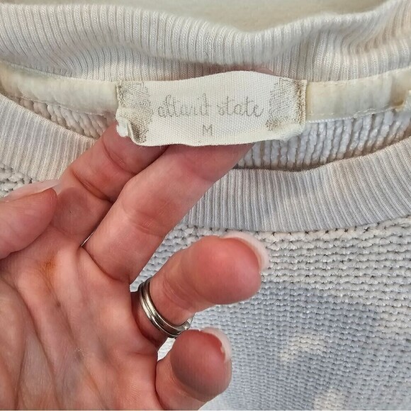 Altar'd State Cream Chenille Knit Dolman Sleeve Sweater Size Medium - Picture 7 of 13